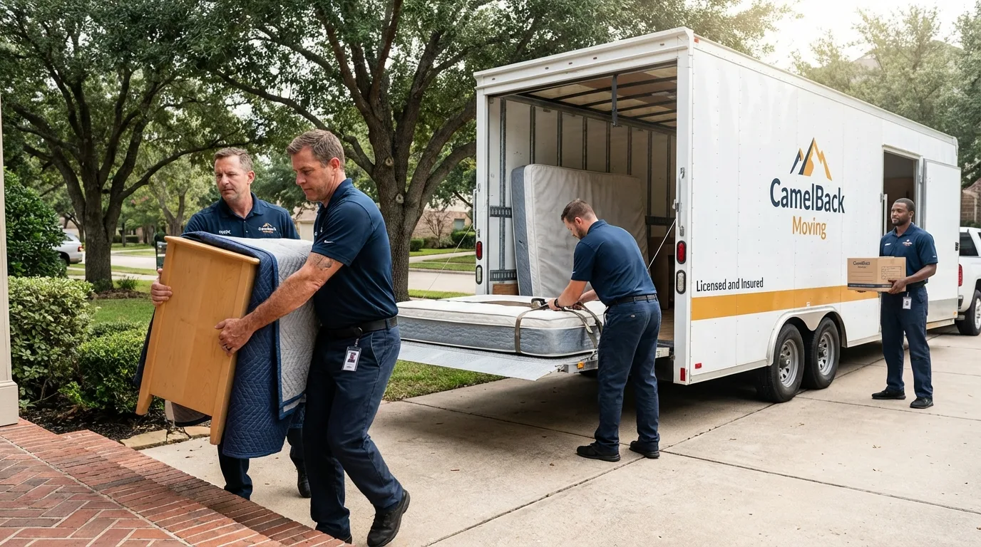 Crew loading residential truck for cross-state move from Sitka, AK